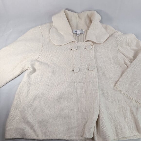 Isaac Mizrahi Target Wool Rabbit Hair Collared Cream Button Sweater Cardigan XXL - Picture 8 of 13